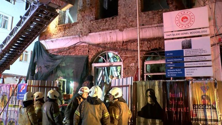 Kadıköyde, restorasyon çalışması yapılan tarihi karakolda yangın: 1 ölü