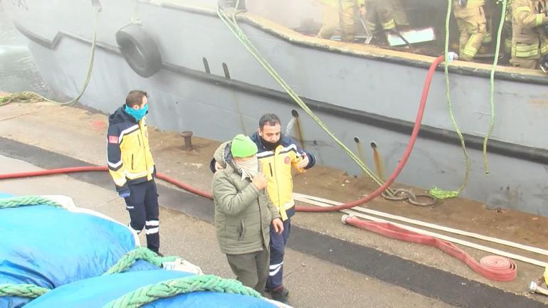 Rumeli Feneri’nde balıkçı teknesinde yangın