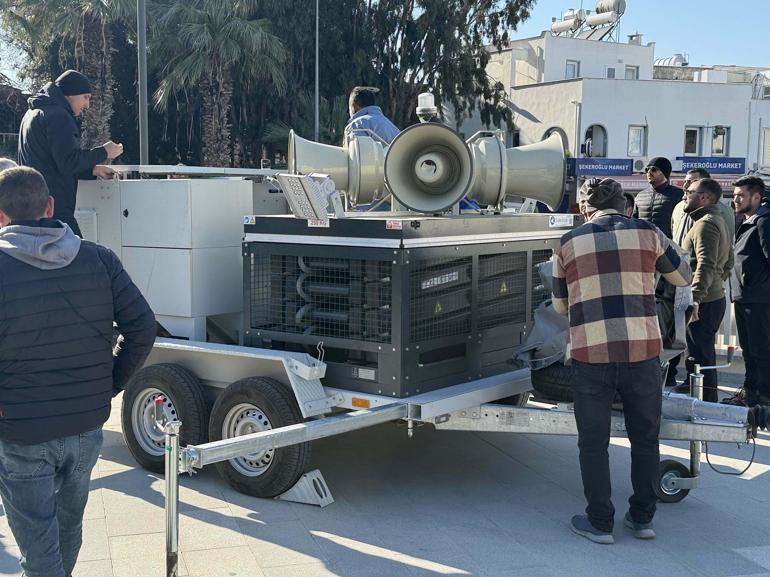 Bodruma mobil siren sistemi kuruldu