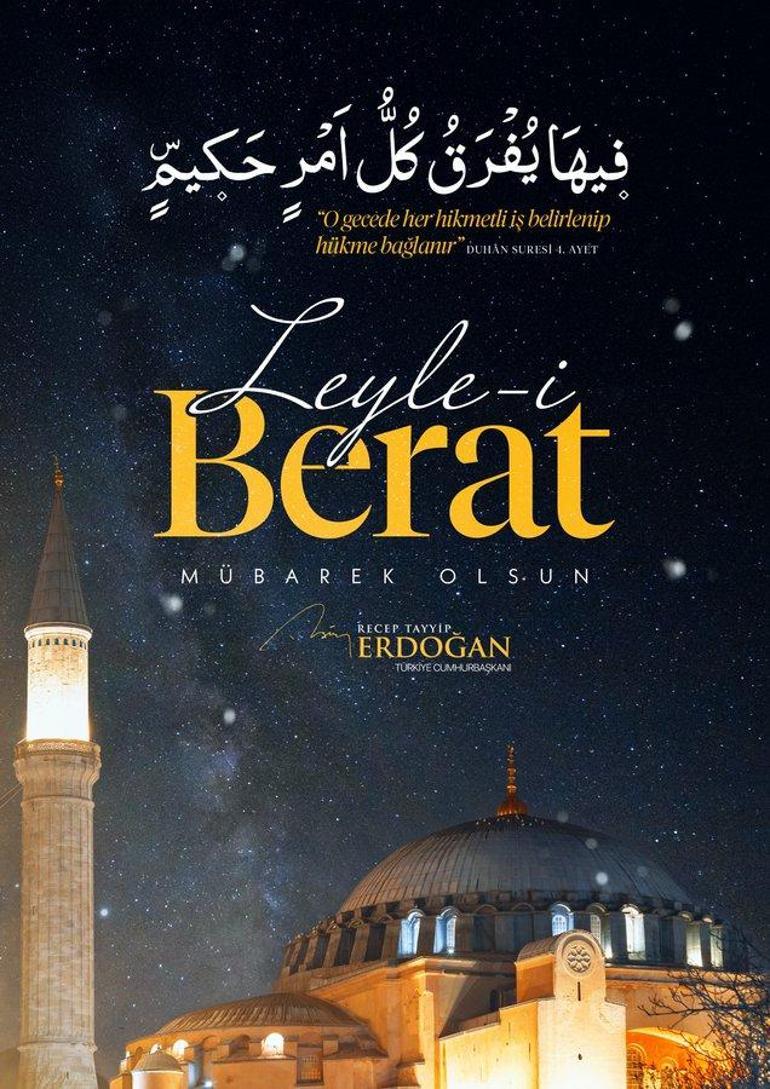 Cumhurbaşkanı Erdoğandan Berat Kandili paylaşımı