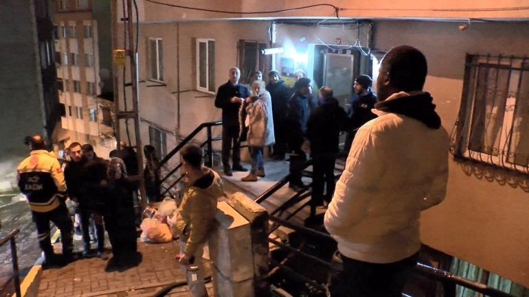 Şişli’de balkondaki kombi alev alev yandı