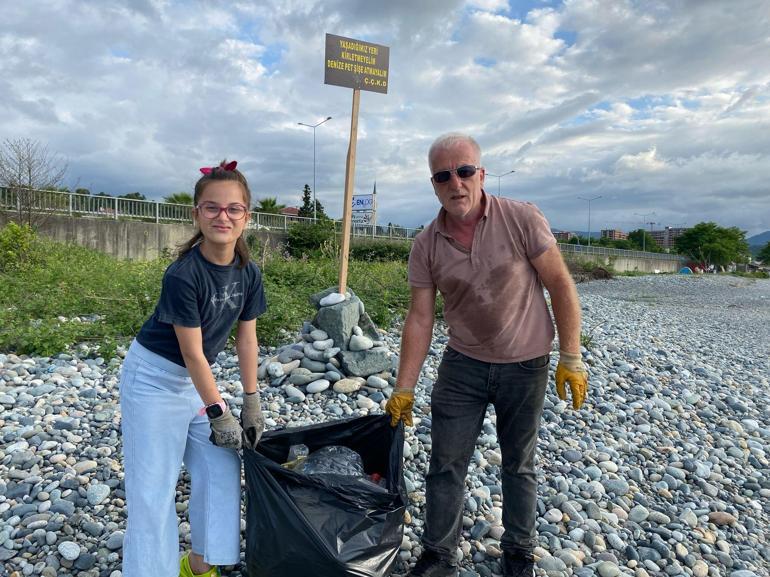 Dede ve torunundan çevre duyarlılığı