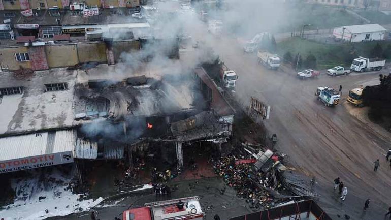 Bursada otomotiv yağ bayisinde yangın kontrol altına alındı