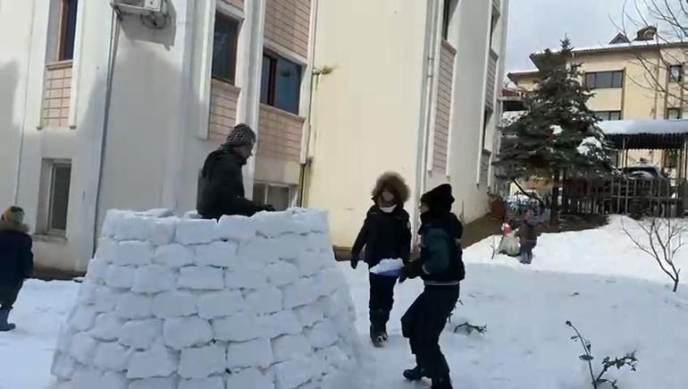 Eyüpsultan’da Eskimolara özenip iglo ev yaptılar