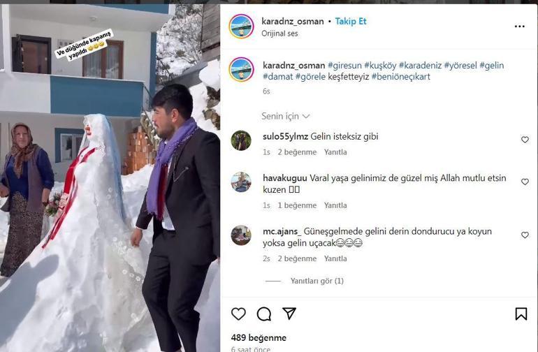 Kardan geline düğün yaptı