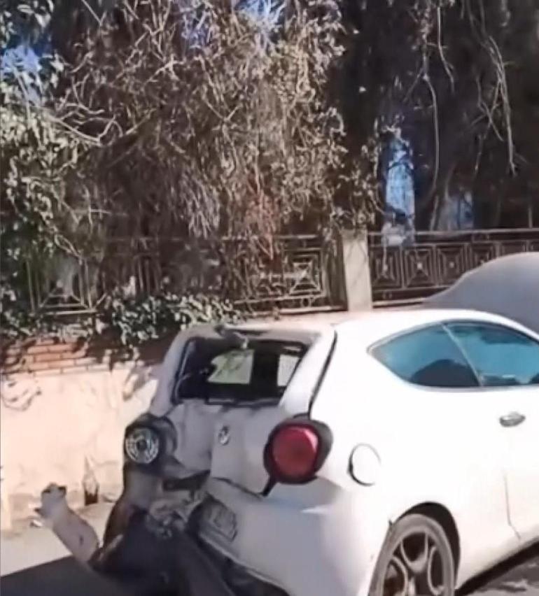 Sarıyerde freni arızalanan TIR yan yattı; şoför yaralandı