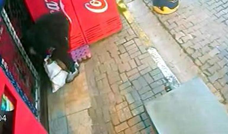 Avcılar’da market önündeki süt ve peynirleri çaldı