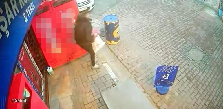 Avcılar’da market önündeki süt ve peynirleri çaldı