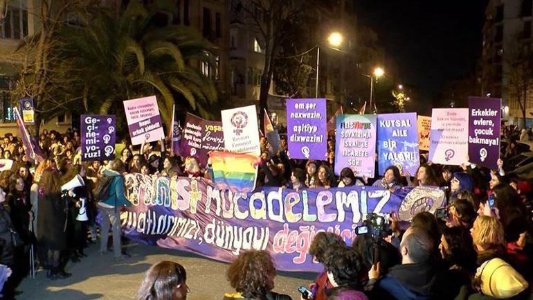 Beyoğlu ve Kadıköyde 8 Mart Dünya Kadınlar Günü kutlandı