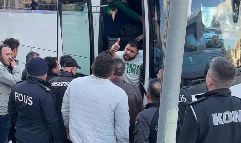 Bursasporlu taraftarlara polis müdahalesi