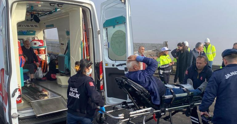 Tekirdağda siste zincirleme kaza: 7 yaralı