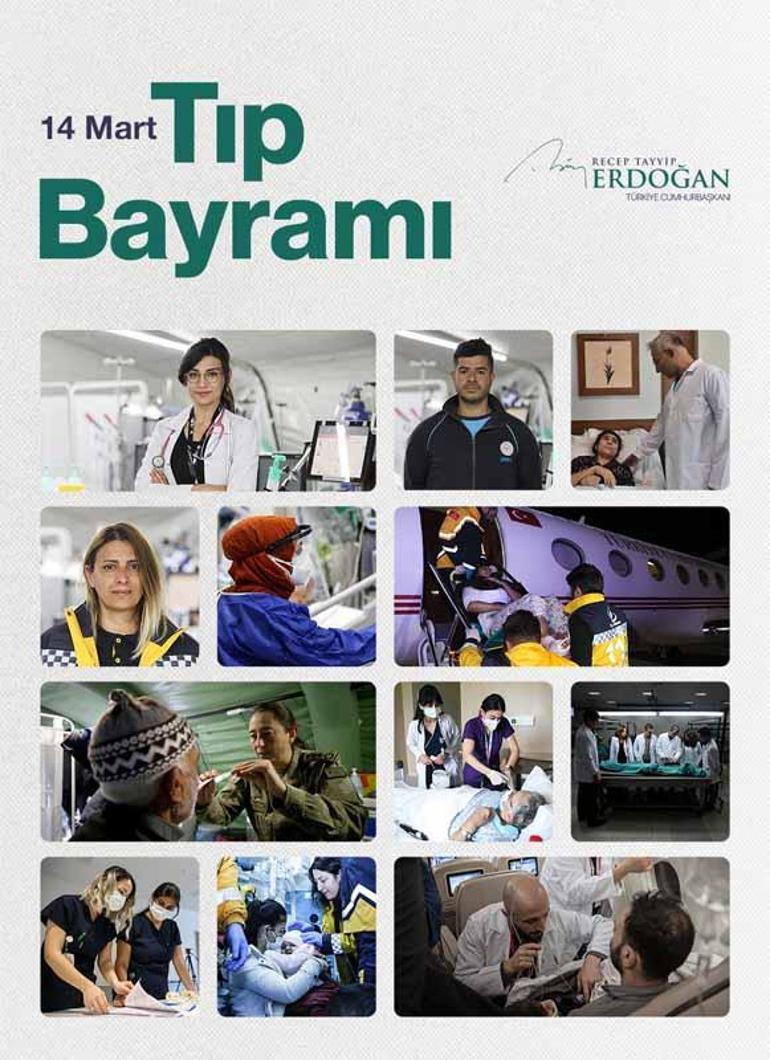 Cumhurbaşkanı Erdoğandan 14 Mart Tıp Bayramı mesajı