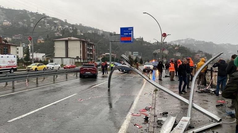 Rizede otomobilin cipe çarpıp, takla attığı kazada 1 kişi öldü