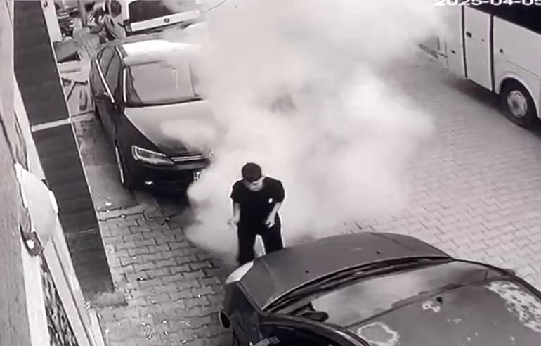 Elindeki torpillerin patlamasıyla ağır yaralandı; o anlar kamerada