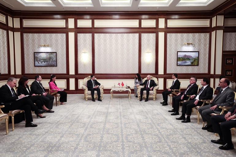 TBMM Başkanı Kurtulmuş, Gürcistan Meclis Başkanı Papuashvili ile görüştü