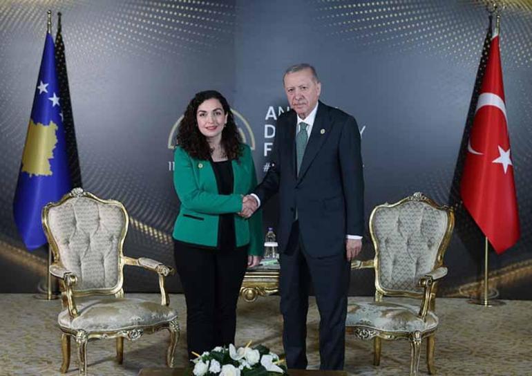 Cumhurbaşkanı Erdoğan, Aliyev, Milatoviç ve Osmani-Sadriu ile görüştü