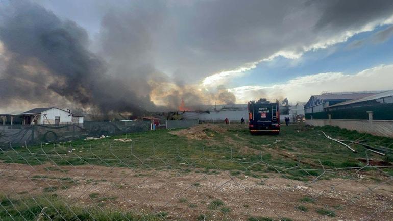 Kaynak makinesinden sıçrayan kıvılcımlar tavuk çiftliğini yaktı