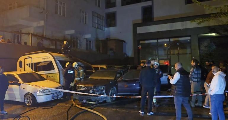 Tuzlada park halindeki cipte çıkan yangın, 5 araca sıçradı