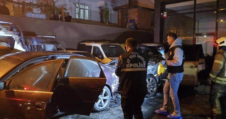 Tuzlada park halindeki cipte çıkan yangın, 5 araca sıçradı