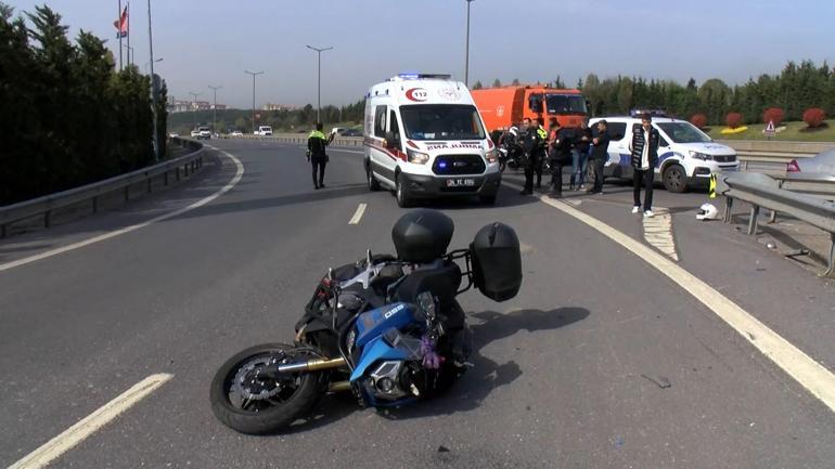 Kartalda motosiklet otomobile çarptı; motosiklet sürücüsü ağır yaralandı