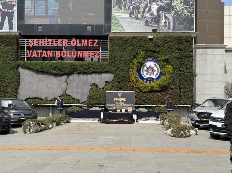 Orkinos-Bulut operasyonunda ele geçirilenler emniyette sergilendi