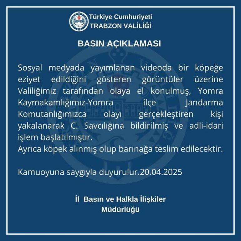 Kamyonette köpeğe halatla şiddet uyguladı, gözaltına alındı