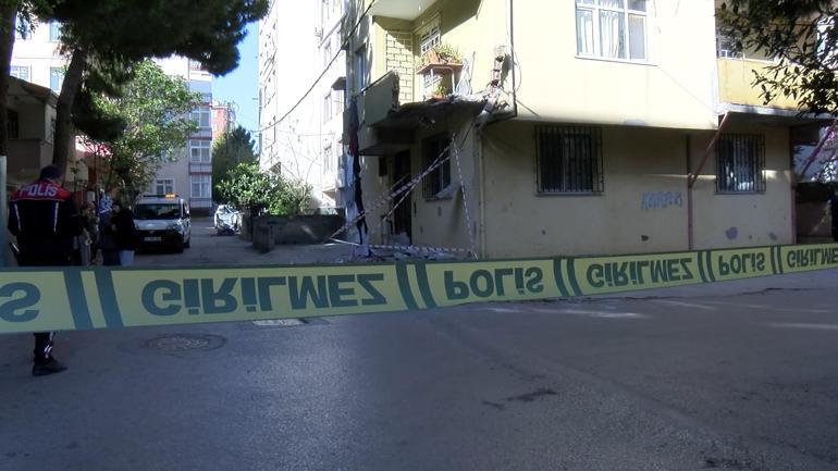Pendik’te 5 katlı binanın 1inci katında balkon çöktü