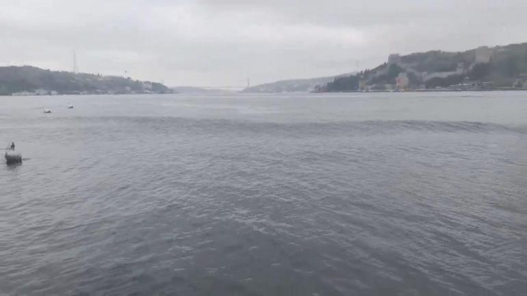 Deprem anında boğazda oluşan dalgalar görüntülendi