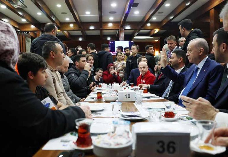 Cumhurbaşkanı Erdoğan, Hasbahçe Sosyal Tesislerinde depremden etkilenenleri ziyaret etti