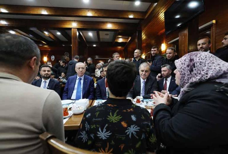 Cumhurbaşkanı Erdoğan, Hasbahçe Sosyal Tesislerinde depremden etkilenenleri ziyaret etti