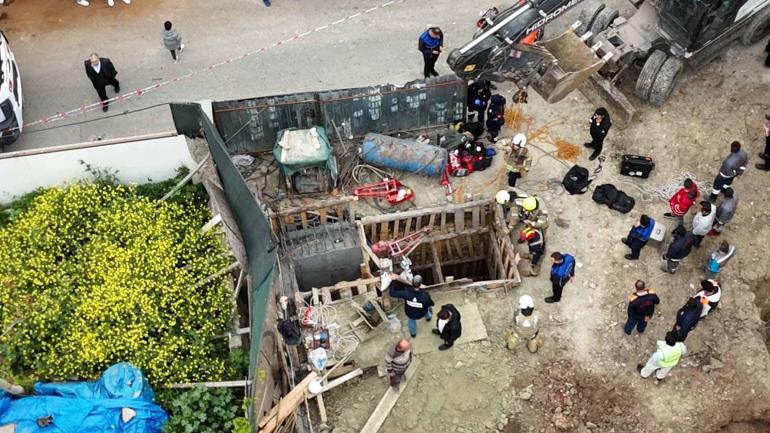 Fatihte iş makinesinin çarptığı işçi 10 metrelik kuyuya düştü