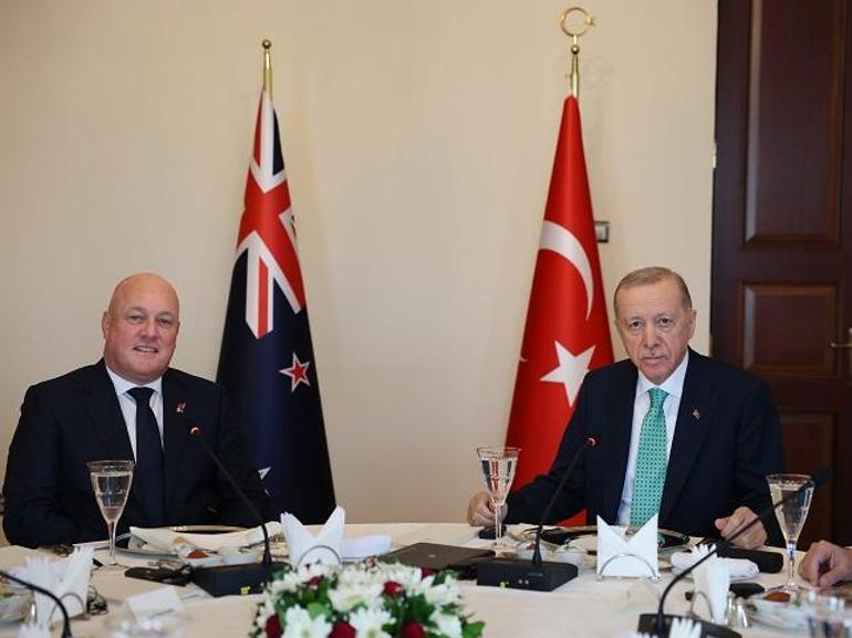 Cumhurbaşkanı Erdoğan, Yeni Zelanda Başbakanı Luxon onuruna yemek verdi