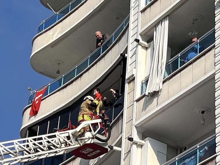 Manisada 7 katlı binada yangın; 6 kişi dumandan etkilendi