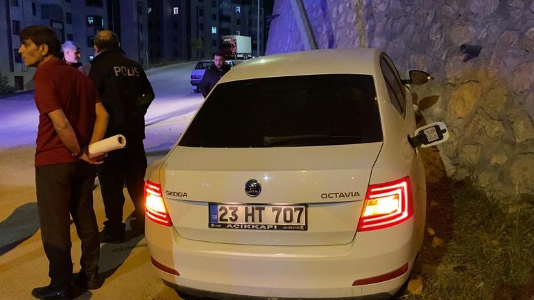 Elazığda otomobil aydınlatma direğine çarptı : 2 yaralı