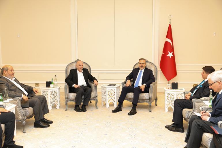 Bakan Fidan, Hamas Şura Meclisi Başkanı Derviş ve Siyasi Büro üyeleriyle bir araya geldi