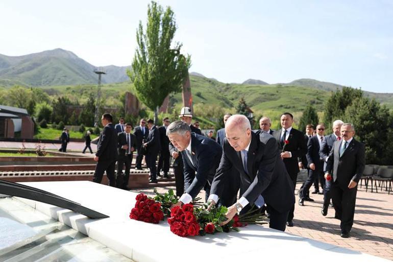 TBMM Başkanı Kurtulmuş, Ata-Beyit Ulusal Tarih ve Anıt Kompleksi’ni ziyaret etti