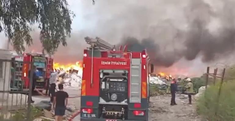 İzmir’de, kaçak döküm sahasında yangın