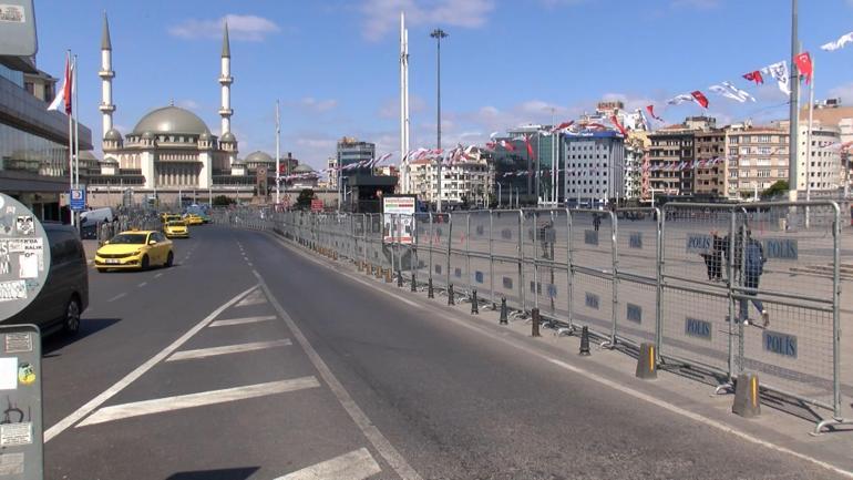 Taksimde 1 Mayıs hazırlıkları sürüyor
