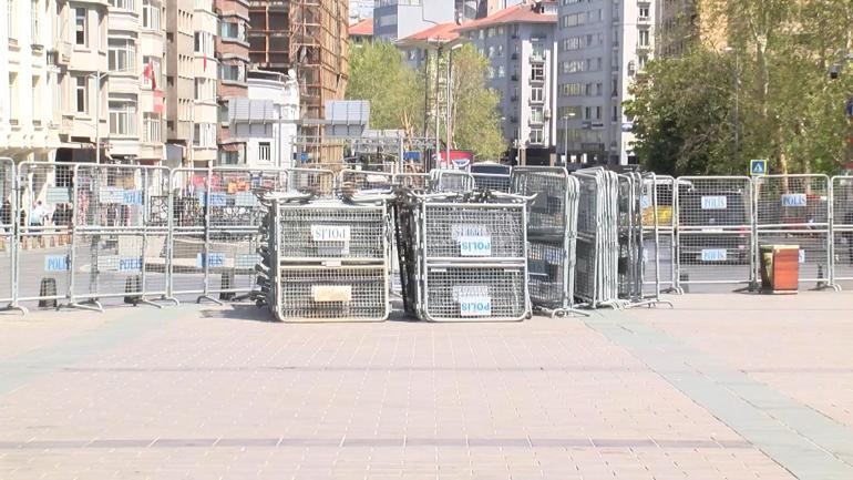 Taksimde 1 Mayıs hazırlıkları sürüyor