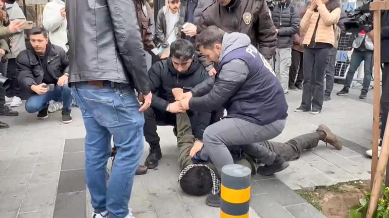 Mecidiyeköyde üzerinden makas çıktı; Burun kıllarımı alıyorum dedi