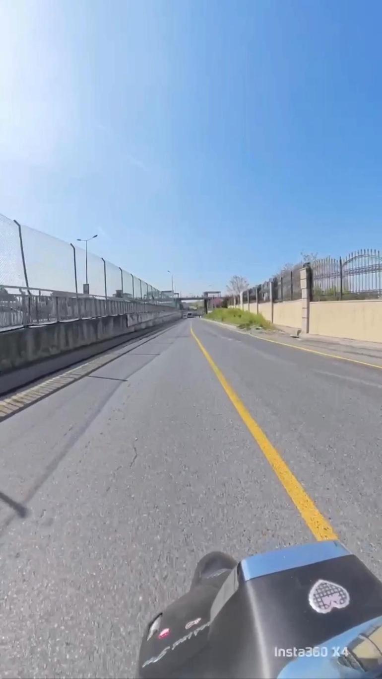 Motosikletiyle yanlışlıkla metrobüs yoluna giren Gamze, o anları anlattı