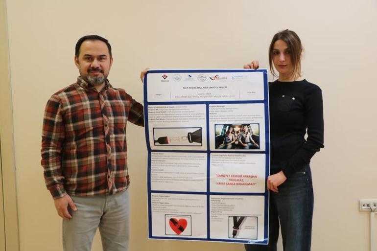 Sürücünün direksiyon başında kalp krizi geçirdiğini algılayacak akıllı kemer projesi