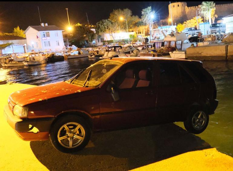 Otomobiliyle denize düşmekten son anda kurtarıldı