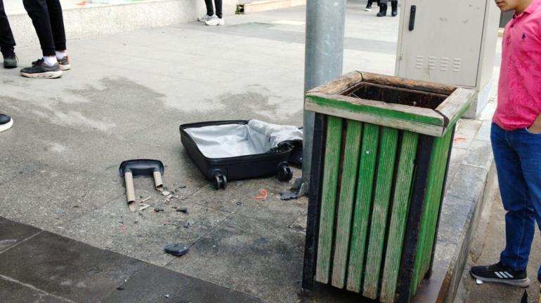 Fünye ile patlatılan şüpheli valiz boş çıktı