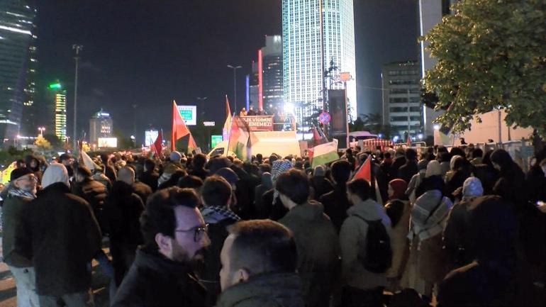 Gazze yardım gemisine gerçekleştirilen saldırı, İsrail Başkonsolosluğu önünde protesto edildi