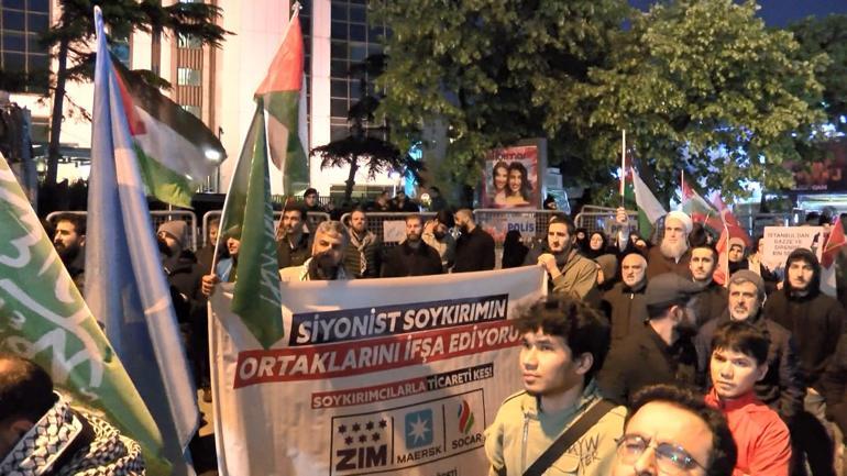 Gazze yardım gemisine gerçekleştirilen saldırı, İsrail Başkonsolosluğu önünde protesto edildi