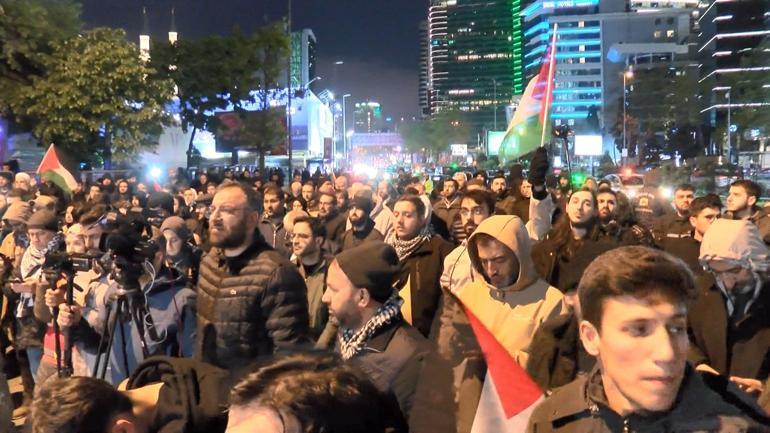 Gazze yardım gemisine gerçekleştirilen saldırı, İsrail Başkonsolosluğu önünde protesto edildi