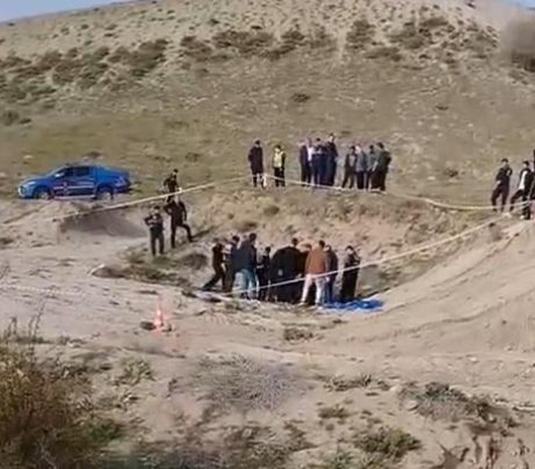 Nevşehirde battaniyeye sarılıp toprağa gömülmüş erkek cesedi bulundu