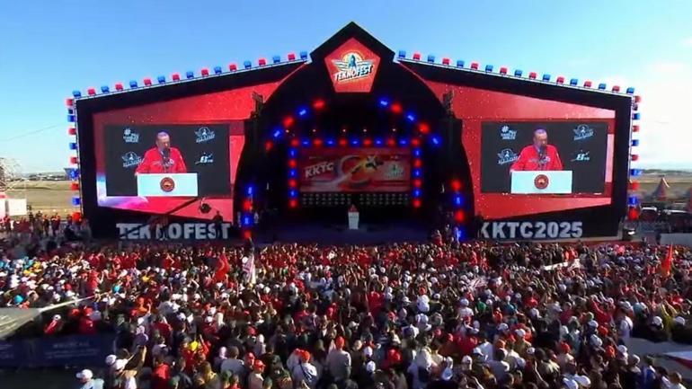 Cumhurbaşkanı Erdoğan: Biz Türk milleti ve Kıbrıs Türkü olarak bu topraklarda ev sahibiyiz