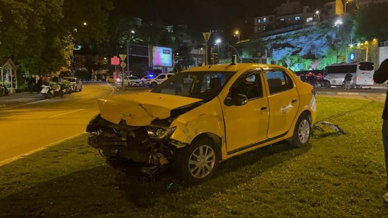 Bursada sürücüsünün kırmızı ışık ihlali yaptığı otomobil, taksiye çarptı: 7 yaralı
